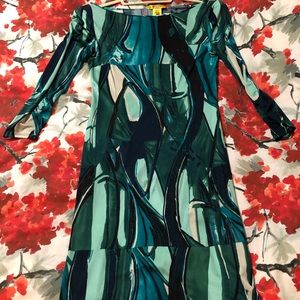 Dark Green mini dress long sleeve